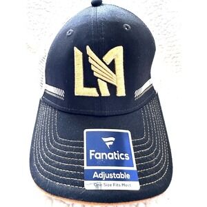 LAFC MLS Soccer FC Core LAFC‎ Black & White Mesh Back Snapback Hat Fanatics